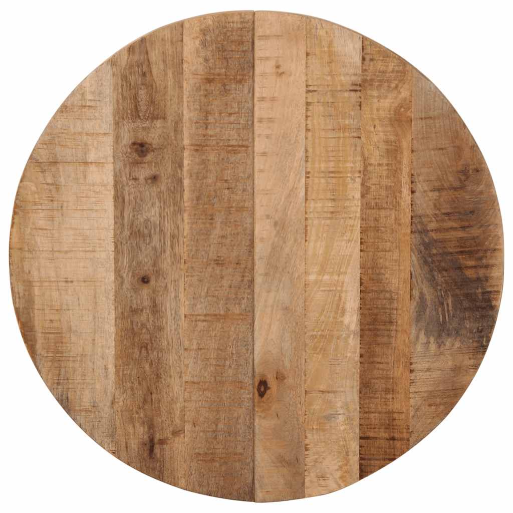 321087 vidaXL Bistro Table Ø60x76 cm Rough Mango Wood 5