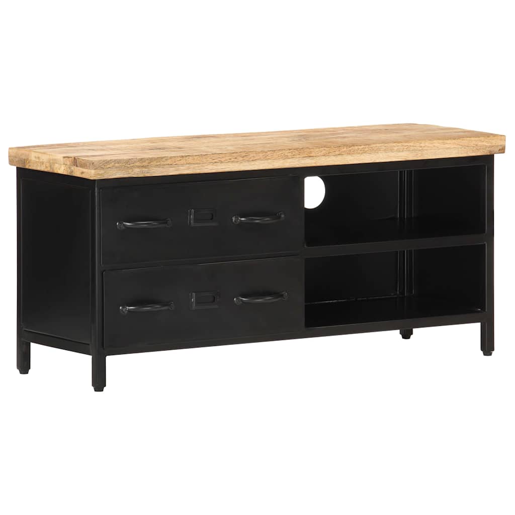 320662 vidaXL TV Cabinet 90x30x41 cm Rough Mango Wood 1