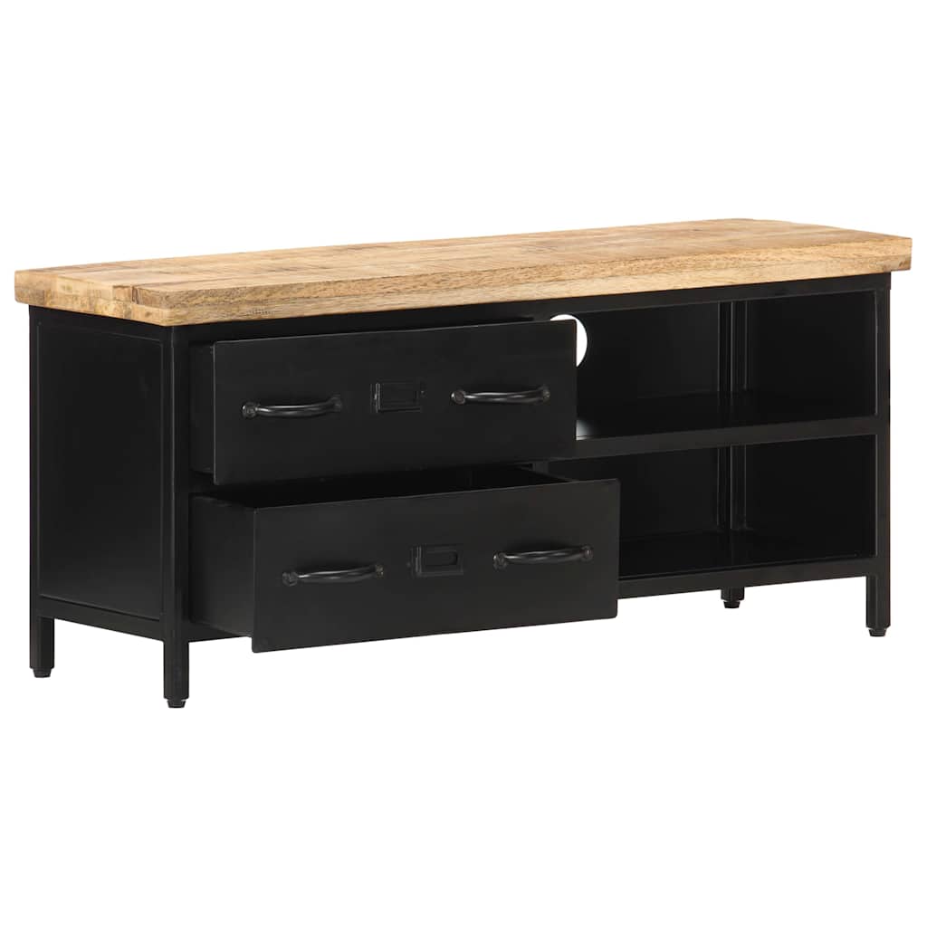 320662 vidaXL TV Cabinet 90x30x41 cm Rough Mango Wood 2