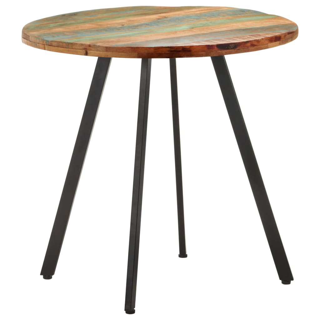 vidaXL Dining Table 80 cm Solid Reclaimed Wood 5