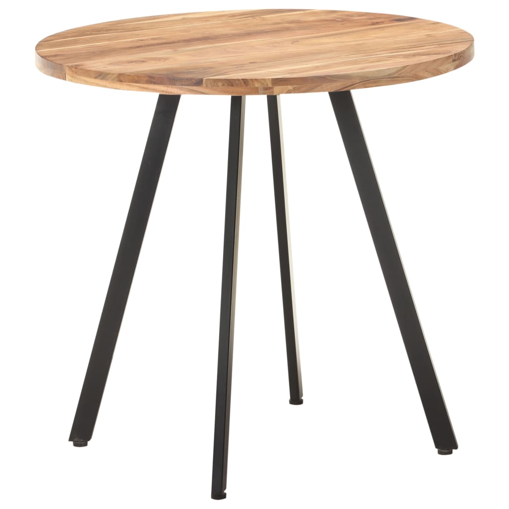 vidaXL Dining Table 80 cm Solid Acacia Wood 5