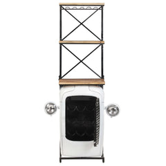 vidaXL Tractor Wine Cabinet White 49x31x172 cm Rough Mango Wood 3