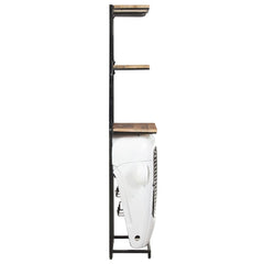 vidaXL Tractor Wine Cabinet White 49x31x172 cm Rough Mango Wood 4