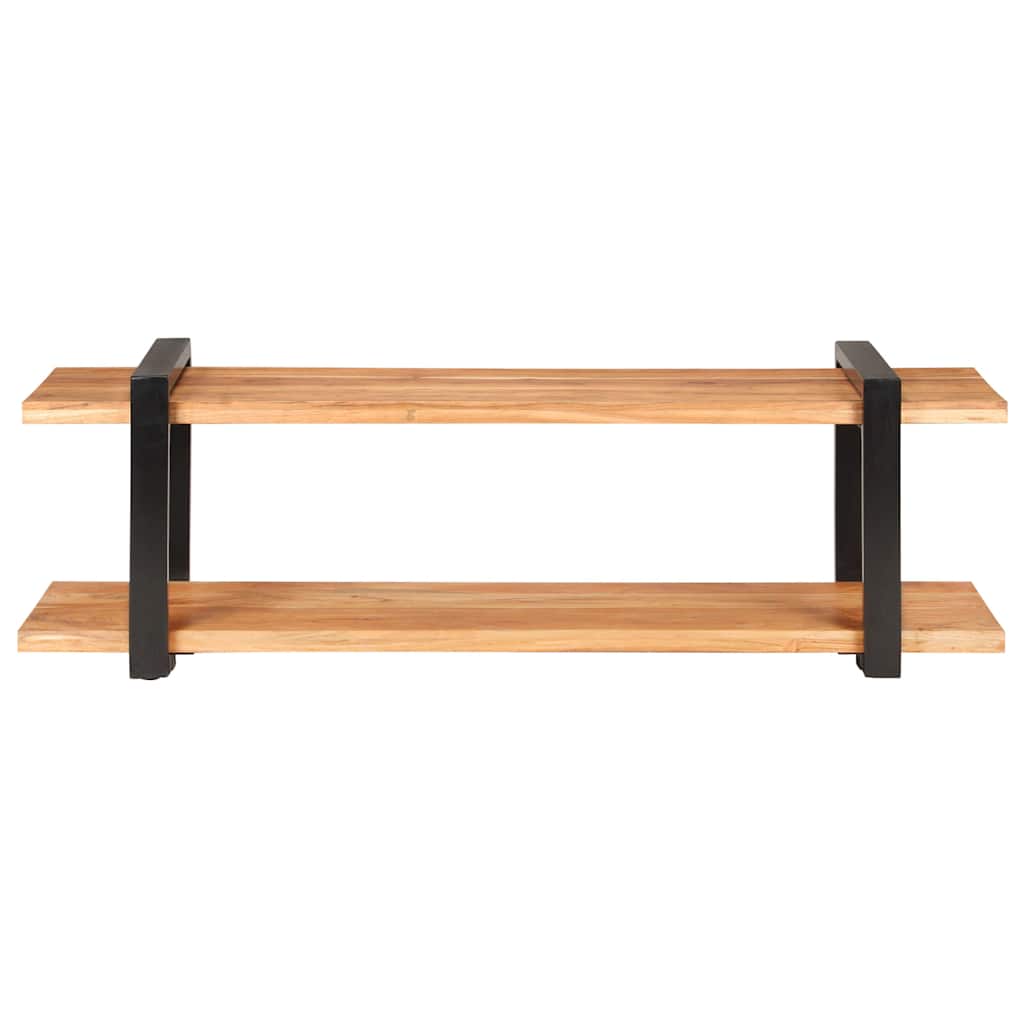 vidaXL TV Cabinet | Natural wood | Solid acacia wood | 130 cm | TV Cabinet 2