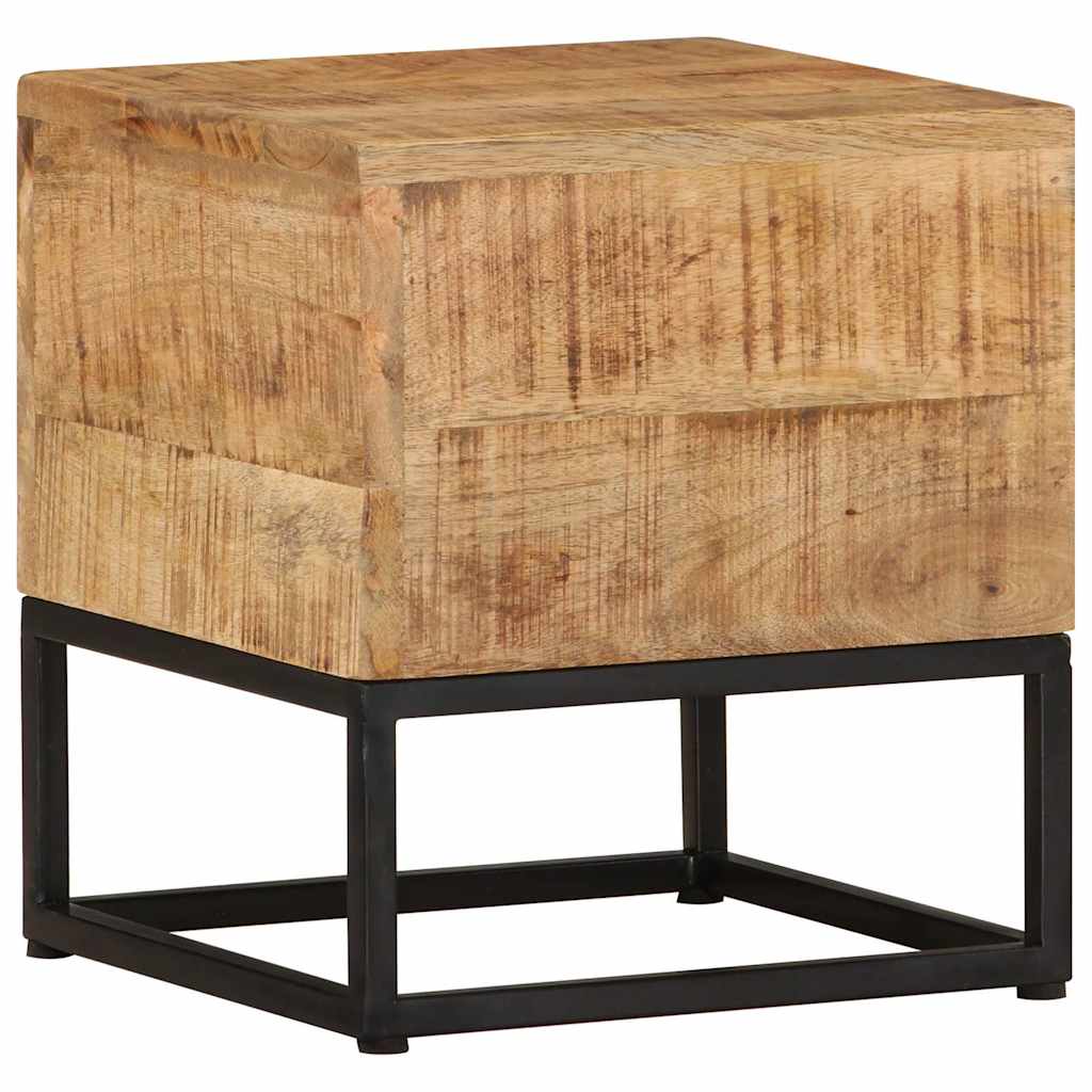 vidaXL Side Table | Natural mango wood, black 1