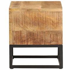 vidaXL Side Table | Natural mango wood, black 2