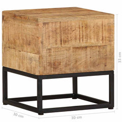 vidaXL Side Table | Natural mango wood, black 5