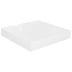 vidaXL Wall Shelf | Set of 4 | High gloss white | Honeycomb MDF, metal 6