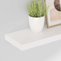 vidaXL Wall Shelf | Set of 2 | High gloss white | Honeycomb MDF, metal | Medium 4