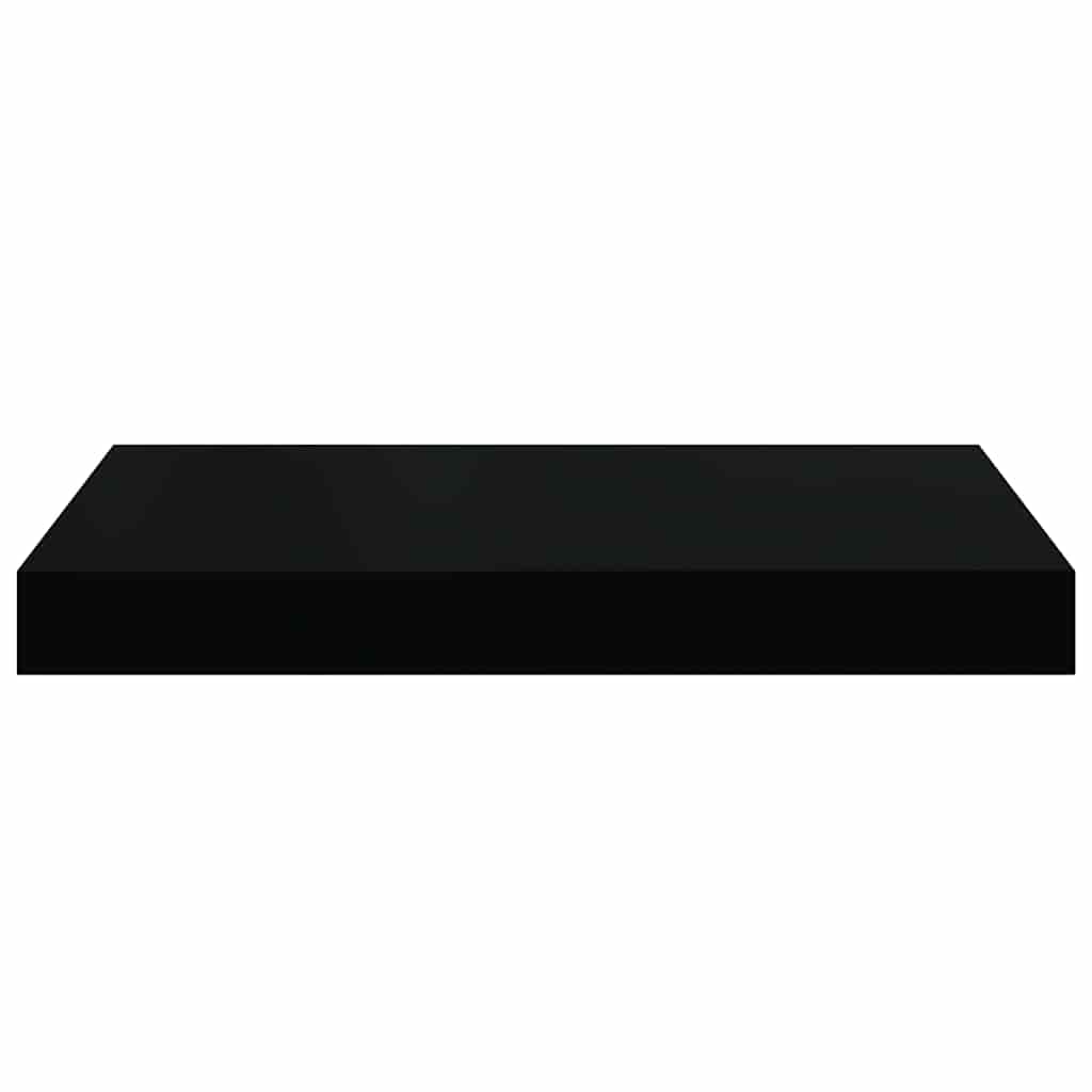 vidaXL Floating Wall Shelves 4 pcs High Gloss Black 40x23.5x3.8 cm MDF 6
