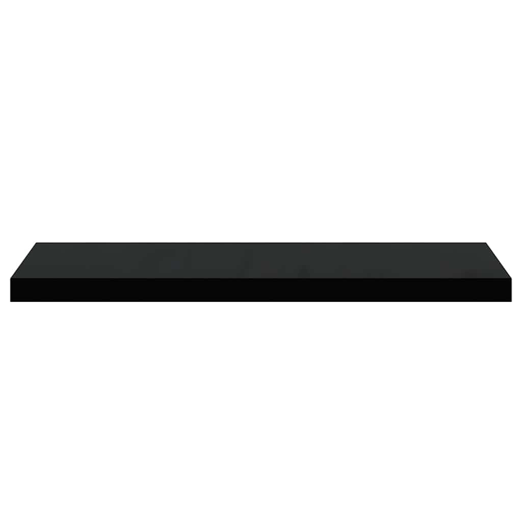 vidaXL Wall Shelf | Set of 2 | High gloss black | Honeycomb MDF, metal 6