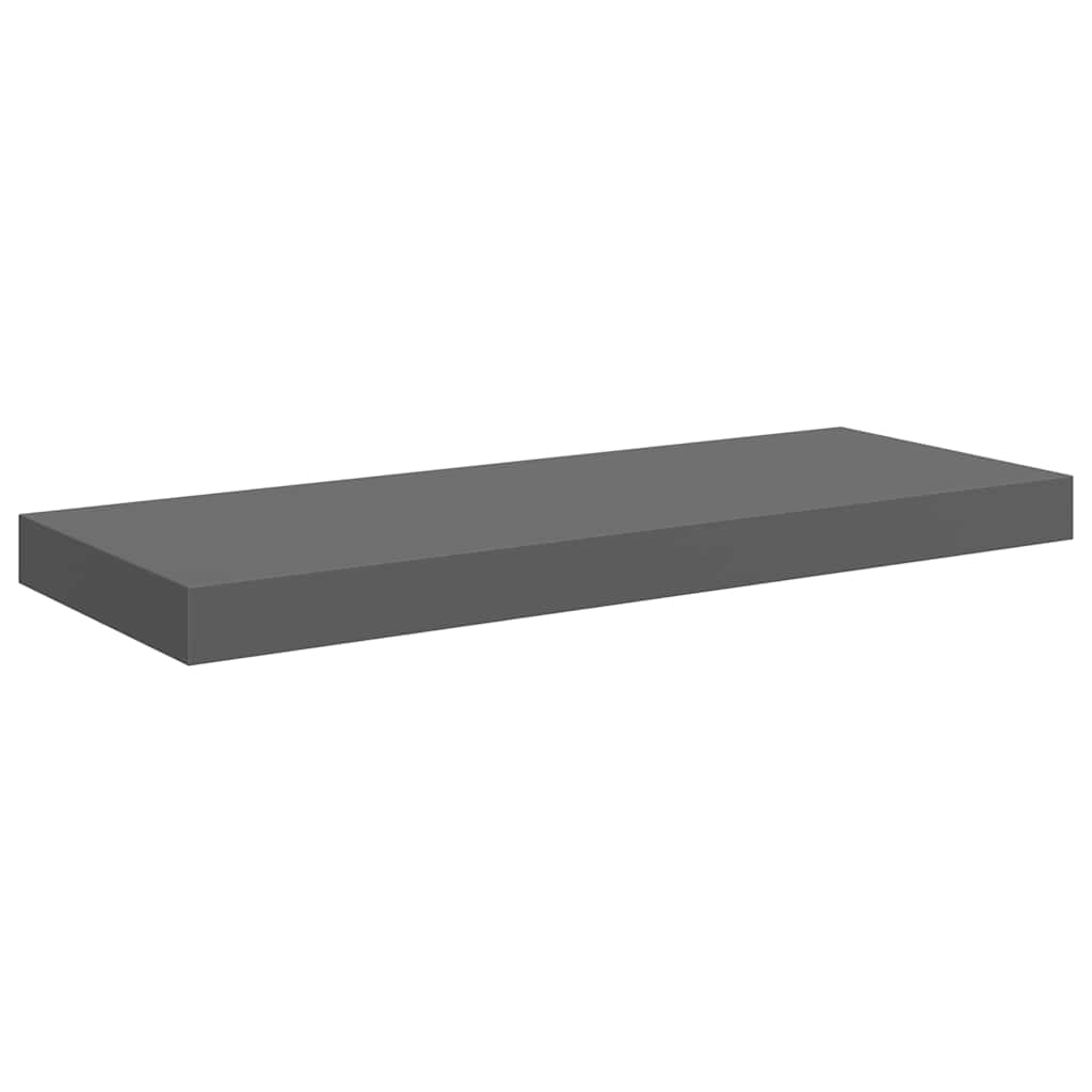vidaXL Wall Shelf | Set of 4 | High gloss grey | Honeycomb MDF, metal 6