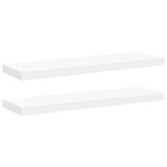 vidaXL Wall Shelf | Set of 2 | White | Honeycomb MDF, Metal | 80x23.5x3.8 cm 2