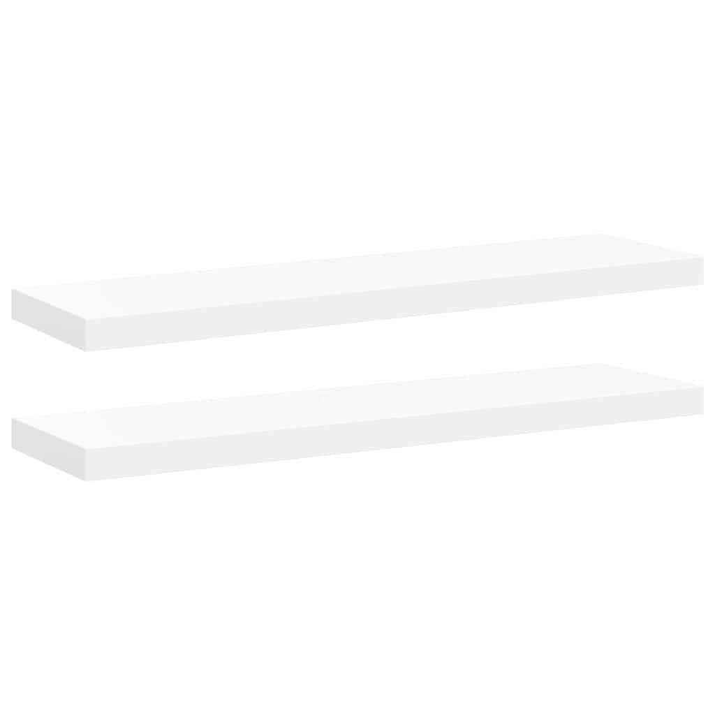 vidaXL Wall Shelf | Set of 2 | White | Honeycomb MDF, Metal | 90x23.5x3.8 cm 2