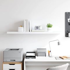 vidaXL Wall Shelf | White | Honeycomb MDF, Metal | Standard | Wall mounting 3