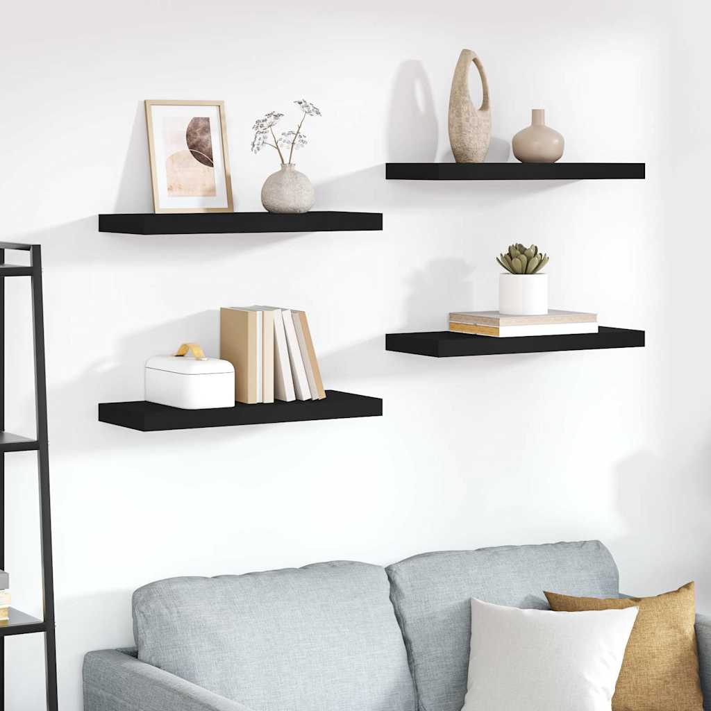 vidaXL Floating Wall Shelves 60x23.5x3.8 cm MDF 4 pcs