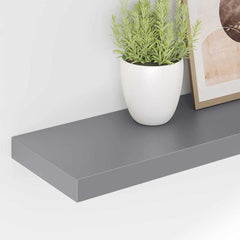 vidaXL Wall Shelf | Set of 4 | Grey | Honeycomb MDF, metal | 80 x 23.5 cm 4