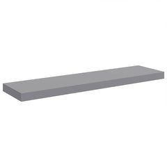vidaXL Wall Shelf | Set of 2 | Grey | Honeycomb MDF, metal frame | Large 6