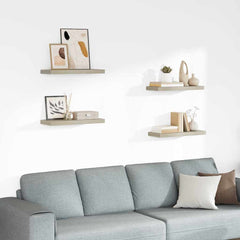 vidaXL Floating Wall Shelves 60x23.5x3.8 cm MDF 4 pcs