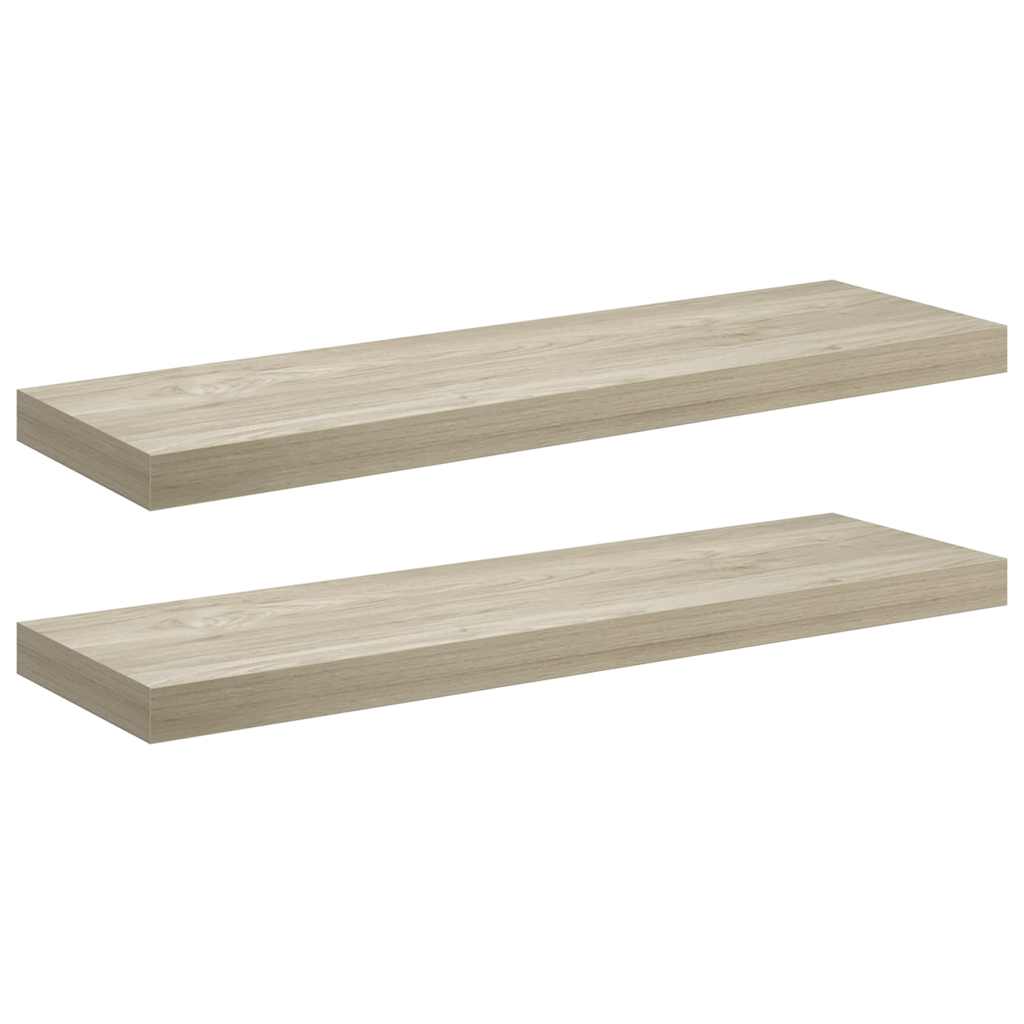 vidaXL Wall Shelf | Set of 2 | Oak | Honeycomb MDF, metal | 80x23.5x3.8 cm 2