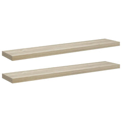 vidaXL Wall Shelf | Set of 2 | Oak | Honeycomb MDF, metal | Medium | Wall Shelf 2