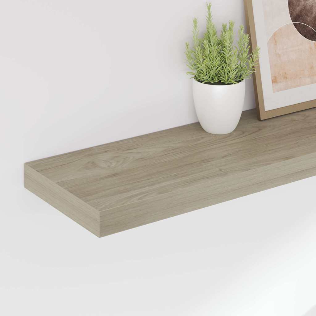 vidaXL Wall Shelf | Set of 2 | Oak | Honeycomb MDF, metal | Medium | Wall Shelf 4