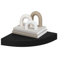 vidaXL Corner Shelf | Set of 4 | Black | Honeycomb MDF, metal | Medium 4