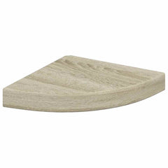 vidaXL Corner Shelf | Set of 4 | Oak | Honeycomb MDF | 25 cm | Corner Shelf 5