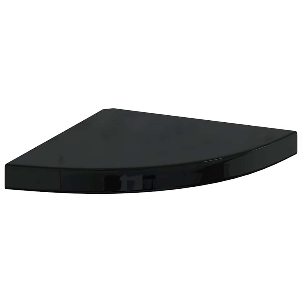 vidaXL Corner Shelf | Set of 4 | High gloss black | Honeycomb MDF, metal 5