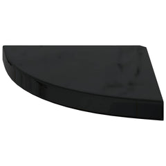 vidaXL Corner Shelf | Set of 4 | High gloss black | Honeycomb MDF, metal 6