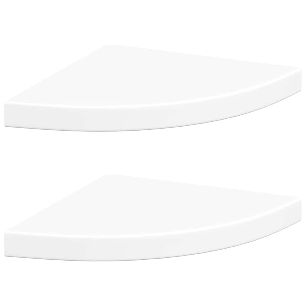 Floating Corner Shelves 35x35x3,8 cm MDF Width 35 cm 2 White