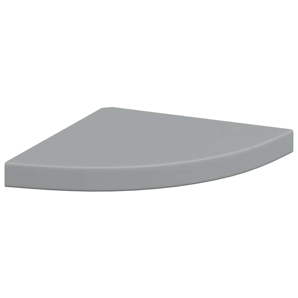vidaXL Corner Shelf | Set of 2 | Grey | Honeycomb MDF, metal | Small 5