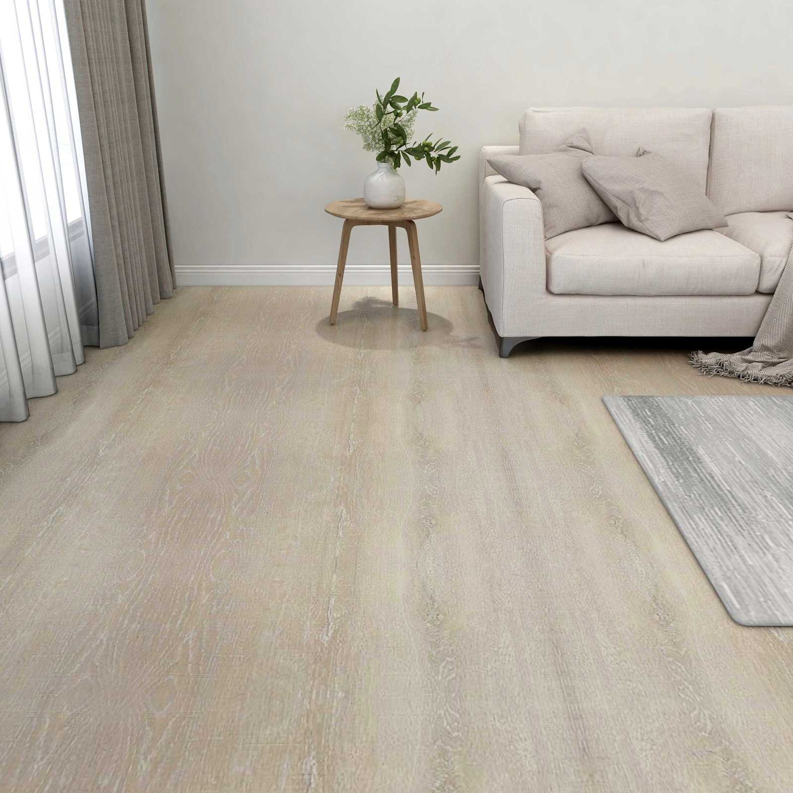 vidaXL Flooring Planks Beige 5.11 m² 55 pcs PVC 1