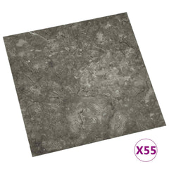 vidaXL Flooring Planks Gray and White 5.11 m² 55 pcs PVC 3