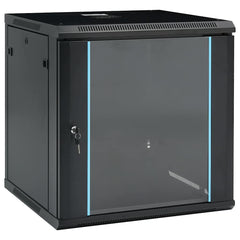 vidaXL Network Cabinet with Storage Steel Black