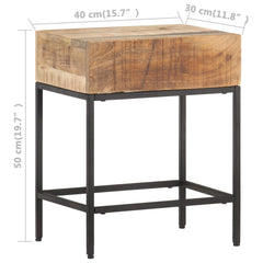 vidaXL Side Table | Brown | Solid rough mango wood | Small | Durable 5