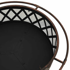 311885 vidaXL Rustic Fire Pit with Poker 76 cm XXL Steel 2