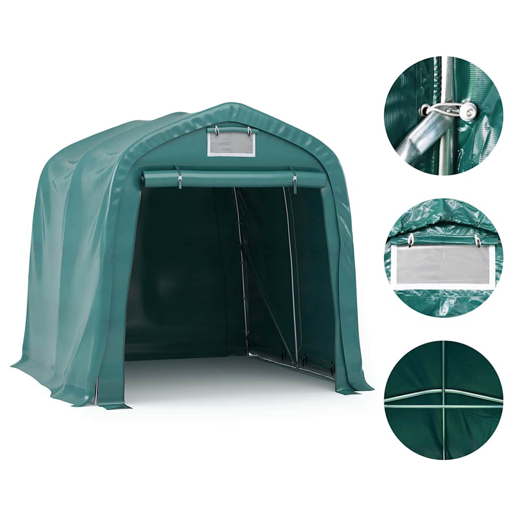 Garage Tent PVC 1,6x2,4 m Green 2.4 m