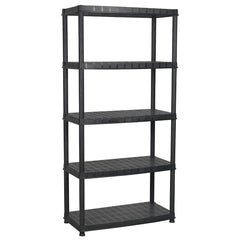 vidaXL Storage Shelf 5-Tier Black 85x40x185 cm Plastic 2
