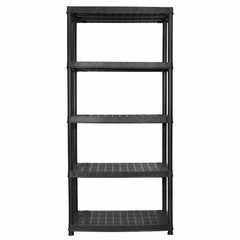 vidaXL Storage Shelf 5-Tier Black 85x40x185 cm Plastic 4