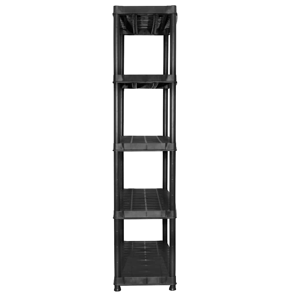 vidaXL Storage Shelf 5-Tier Black 85x40x185 cm Plastic 5