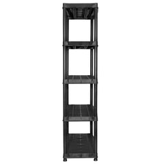 vidaXL Storage Shelf 5-Tier Black 85x40x185 cm Plastic 5