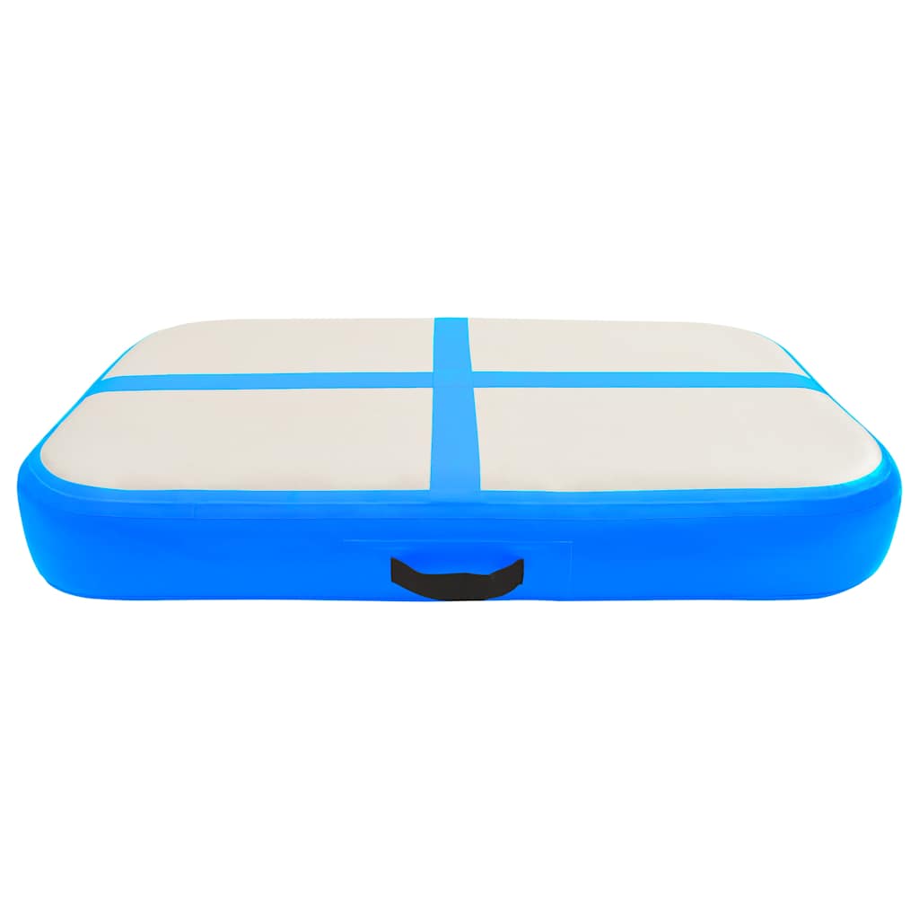 vidaXL Inflatable Gymnastics Mat with Pump 60x100x10 cm PVC Blue 4