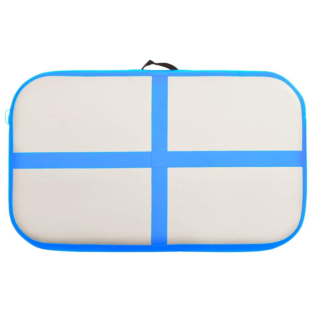 vidaXL Inflatable Gymnastics Mat with Pump 60x100x10 cm PVC Blue 5