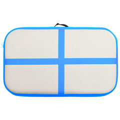 vidaXL Inflatable Gymnastics Mat with Pump 60x100x10 cm PVC Blue 5