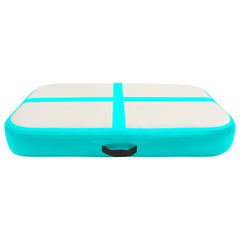 Inflatable Gymnastics Mat with Pump PVC Depth 100 cm Height 15 cm Green 60 cm