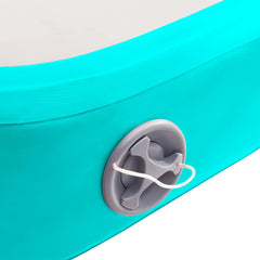 Inflatable Gymnastics Mat with Pump PVC Depth 100 cm Height 15 cm Green 60 cm