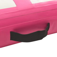 Inflatable Gymnastics Mat with Pump PVC Depth 100 cm Height 20 cm Pink 60 cm
