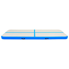 Inflatable Gymnastics Mat with Pump PVC Depth 100 cm Height 15 cm Blue 500 cm