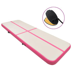 Inflatable Gymnastics Mat Pump PVC Depth Height Pink